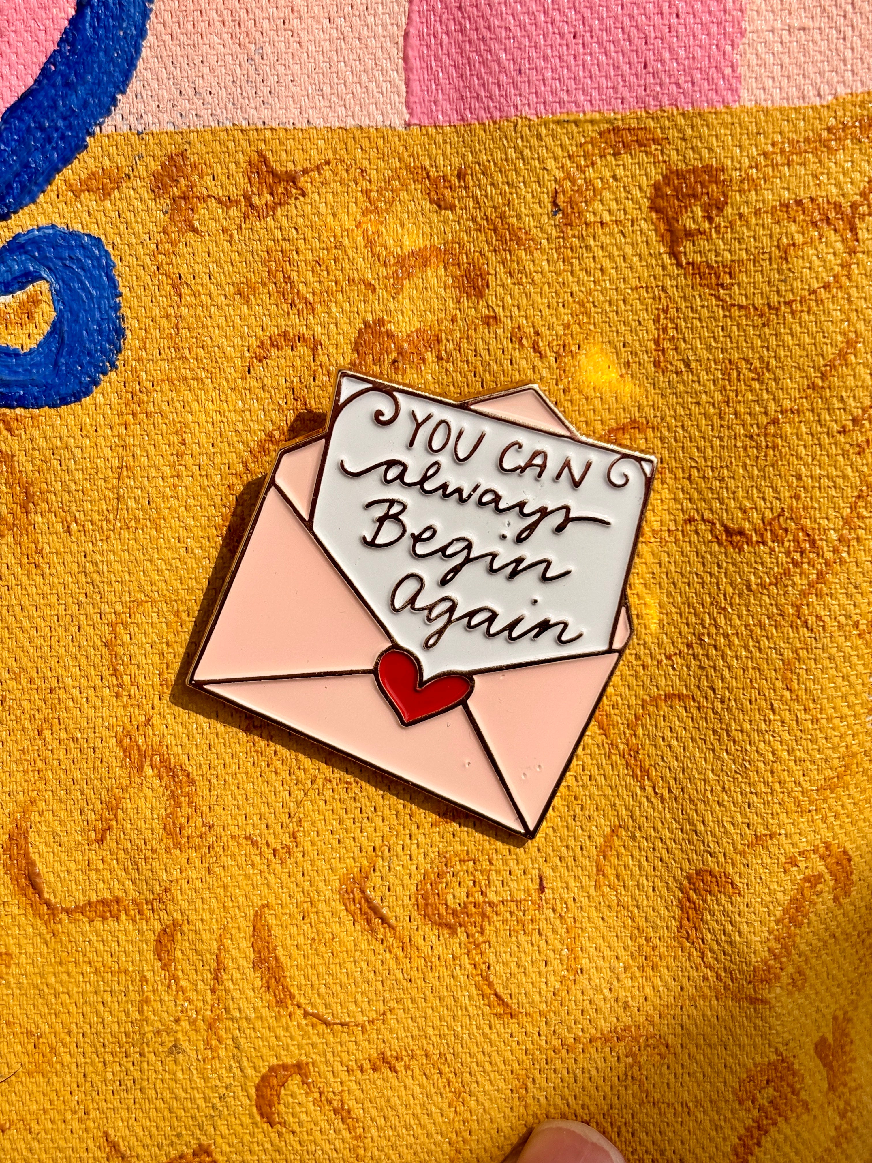 Begin Again Enamel Pin