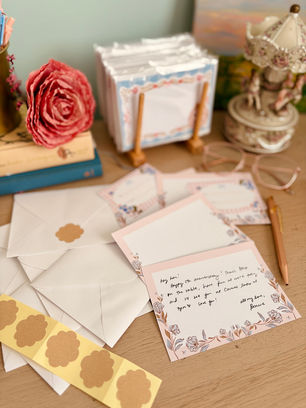 Delphinium 4R Notecard Set