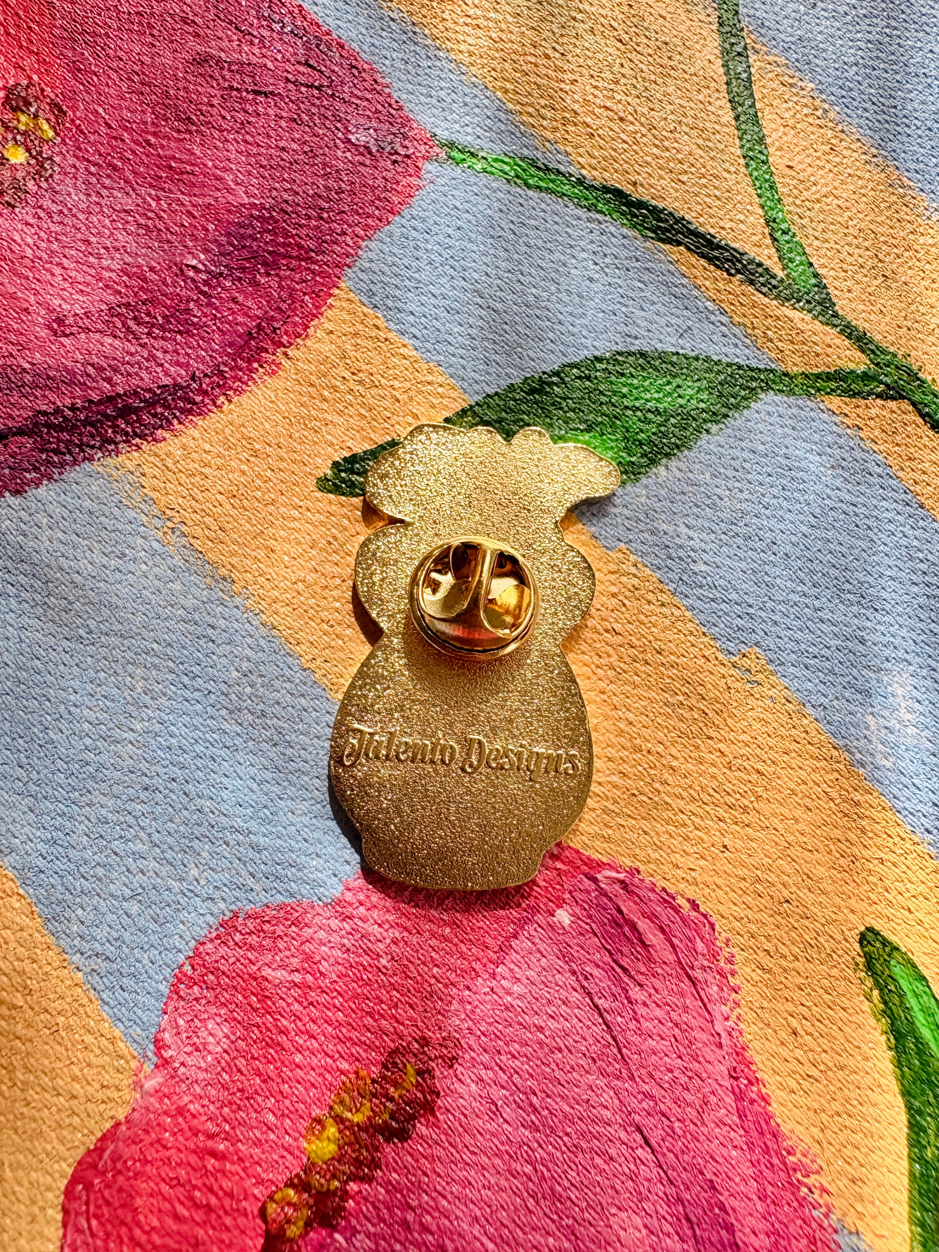 Flowers for Lola Enamel Pin
