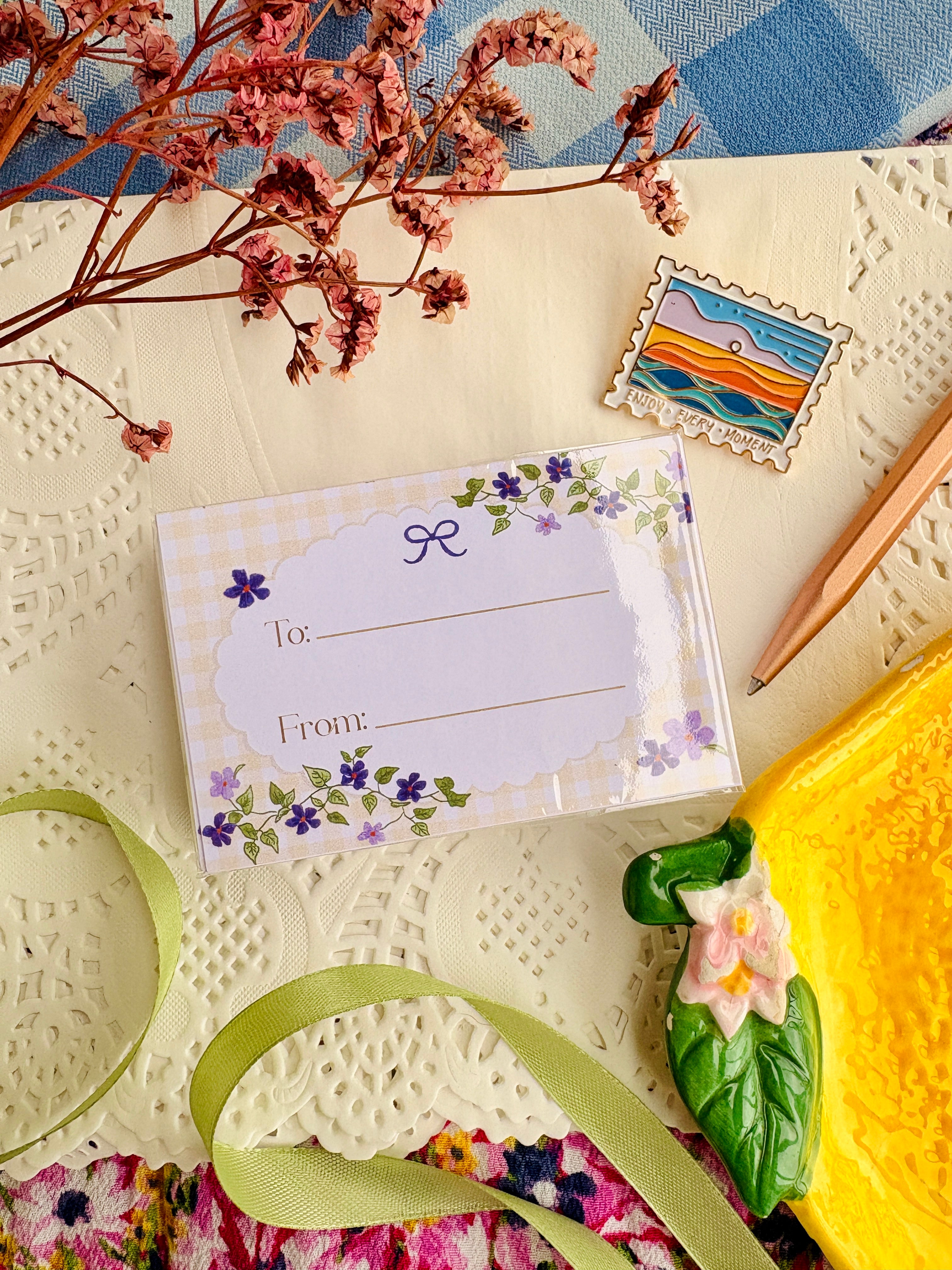 Buttermilk Gingham Gift Card Set