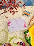Sage Gingham Gift Card Set
