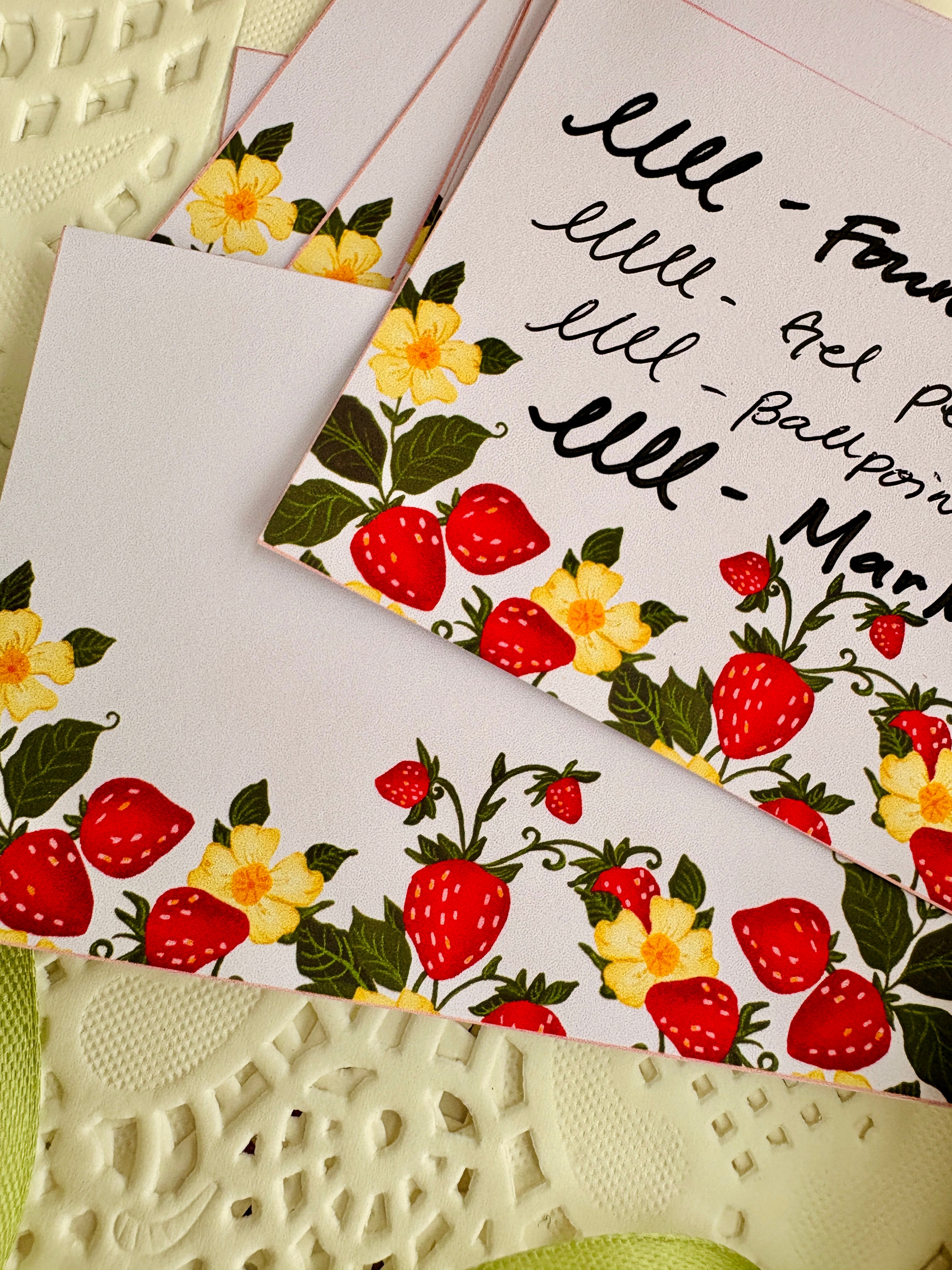 Strawberries Gift Card Set