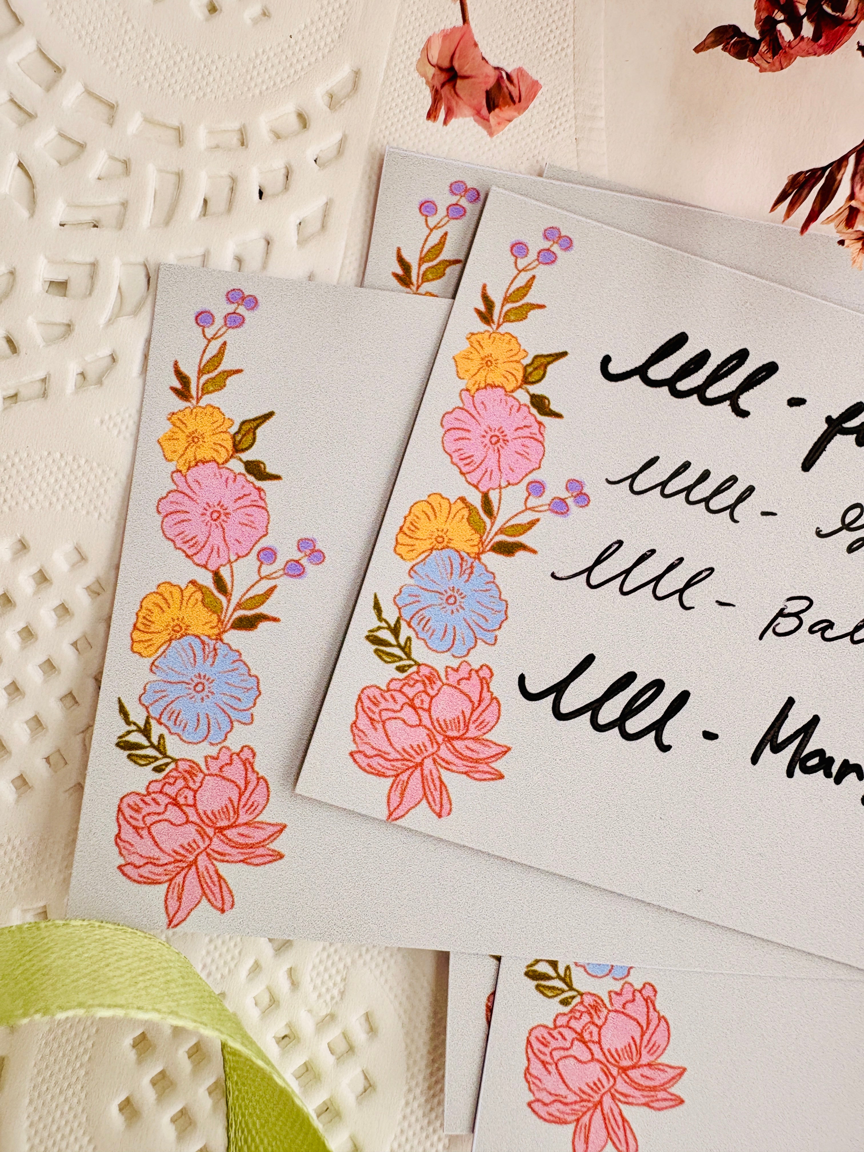 Pastel Wreath Gift Card Set