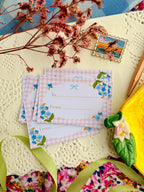 Rose Gingham Gift Card Set