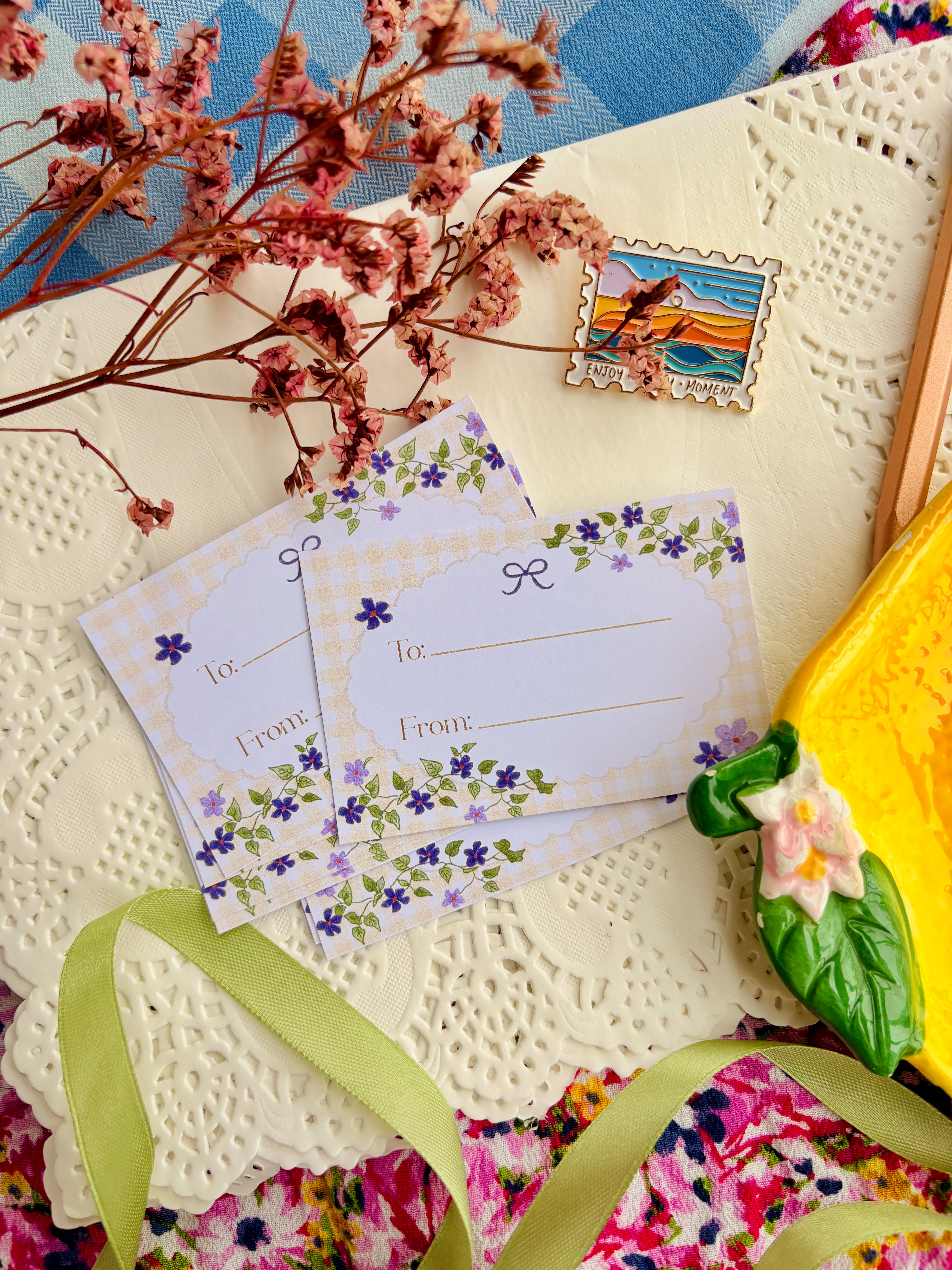Buttermilk Gingham Gift Card Set
