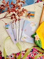 Sky Gingham Gift Card Set