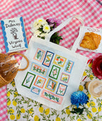 Petal Postage Embroidered Tote Bag