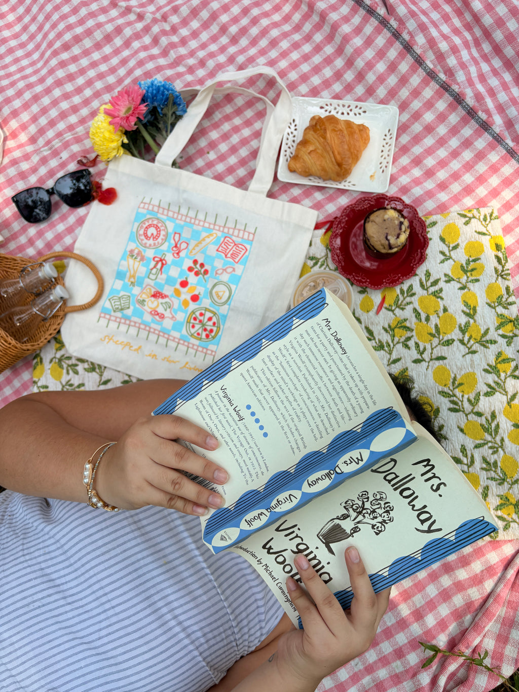 Steeped in Slow Living Embroidered Tote Bag
