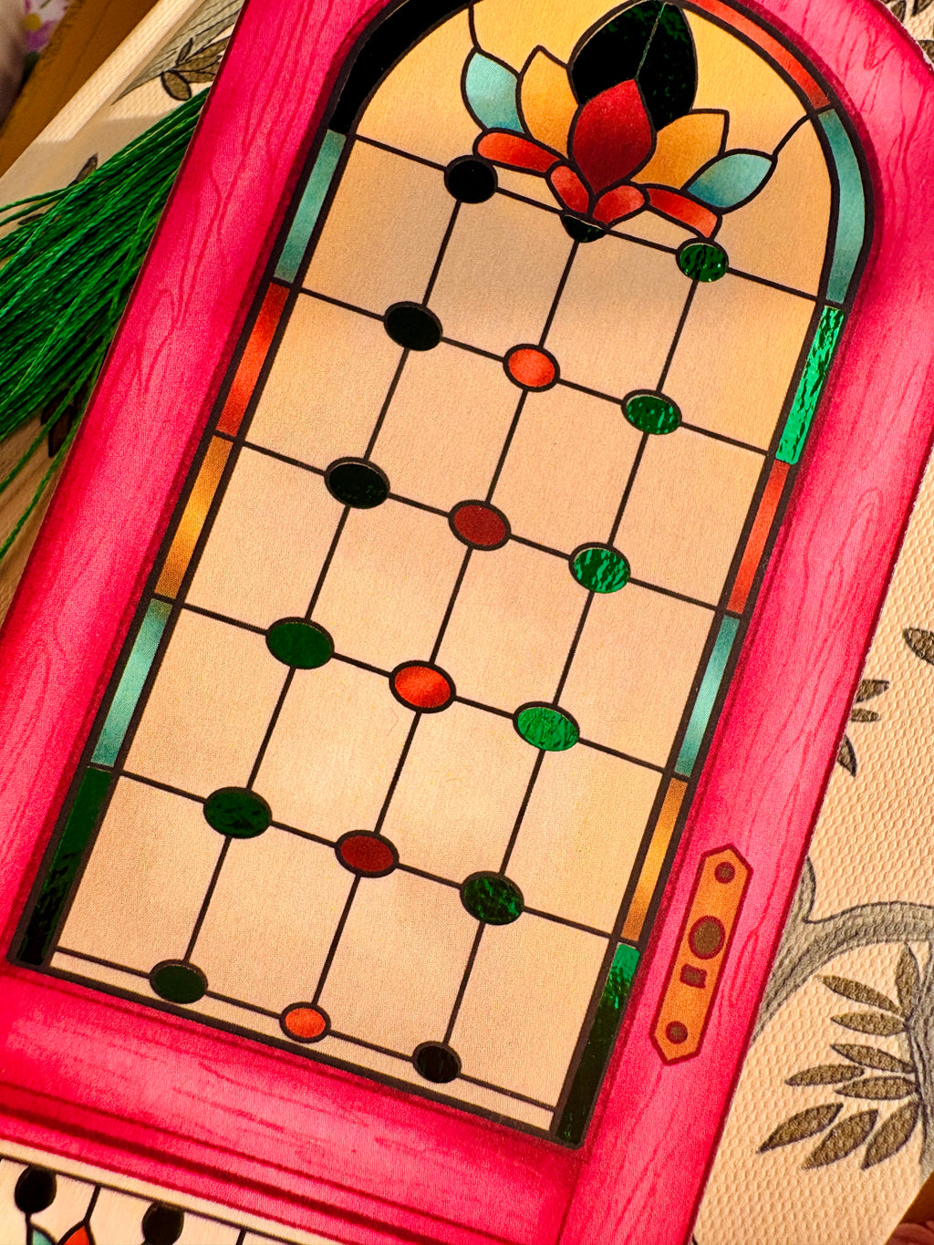 Rose Light Foiled Bookmark