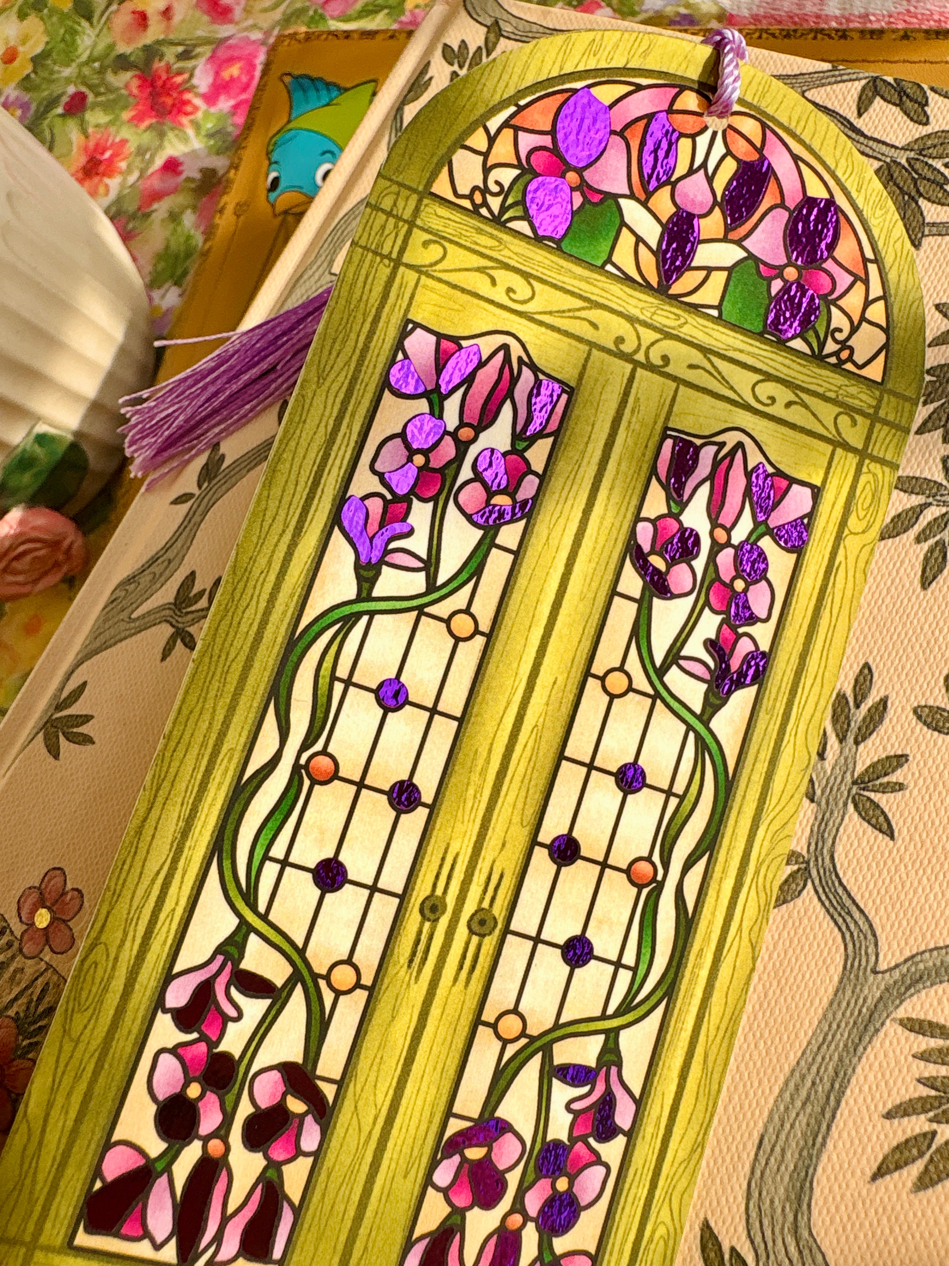 Willow Mist Foiled Bookmark