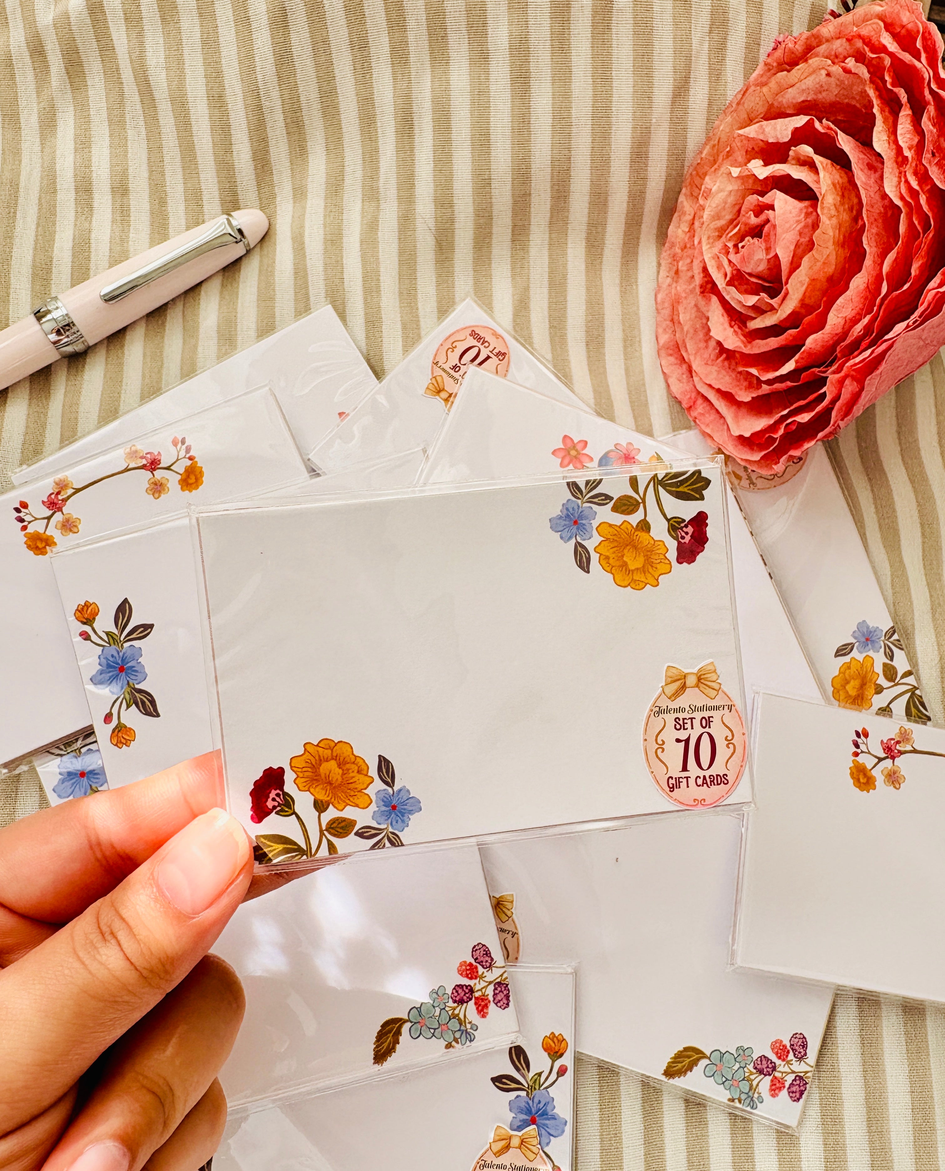 Yellow Carnation Gift Card Set